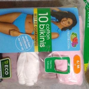Cotton Bikini Underwear, 9 in the pack